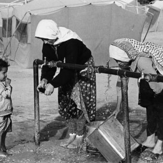 Refugiados en el campamento del valle del Jordán. Fuente: UNWRA